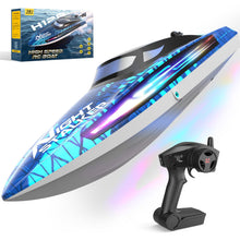 Load image into Gallery viewer, RC Remote Control Boat with 7LED Light Modes for Adults Kids 8-12 Pool Lakes, Waterproof 25KMH Electric Fast Boat with Self-righting
