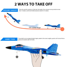 Load image into Gallery viewer, RC Plane Remote Control Glider Airplanes 2.4 GHZ 2 Channels, Easy to Fly RC Fighter, Remote Control Aircraft
