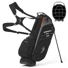 Load image into Gallery viewer, ANNCORD Golf Stand Bag 14 Way Top Dividers Full-Length with Stand, 7 Pockets, Lightweight Golf Bag for Men, Dual Strap, Rain Hood, Portable Golf Club Bag for Men Women, Black

