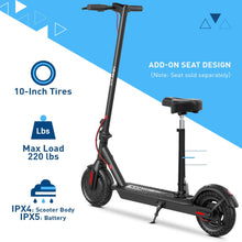 Load image into Gallery viewer, 430W Peak Motor Electric Scooter, 10&quot; Tires,17 Miles Range, 19 MPH Speed, Dual Brake System, Electric Scooter
