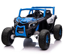 Load image into Gallery viewer, 2 Seater 24V Ride on Car with Remote Control, 4x4 Battery Powered Electric Vehicle, Side by Side 4WD Ride on Toy UTV for Kids, Blue

