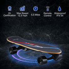 Load image into Gallery viewer, Electric Skateboard with Remote，Carver Skateboard with Carving Truck, 26&quot; Land Surfskate, 350W Brushless Motor, Max 12.4 MPH, Max Load 155Lbs
