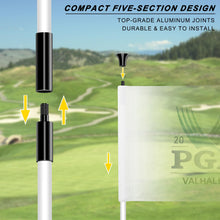 Load image into Gallery viewer, CoGolfing 6 ft Fiberglass Golf Flagstick, 5-Section, Retrieval Base
