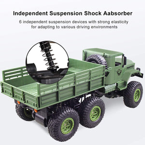 50 Minutes Playing Time RC Military Truck, JJRC Q69 Off-Road Remote Control Car 2.4Ghz 4WD 1:18 Scale