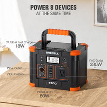 Load image into Gallery viewer, GRECELL Portable Power Station 330W (Peak 600W) 288.6Wh Solar Generator
