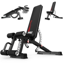 Load image into Gallery viewer, Adjustable Weight Bench, Commercial Grade 1200LB Workout Bench Press Set for Home Gym Strength Training Exercise, Incline Bench with 12+3 Adjustable Backrest&amp;Seat Positions for Full Body Fitness
