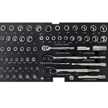 Load image into Gallery viewer, ASKVDL 439PCS Tool Set with 20 Inch Portable 3 Drawer Steel Toolbox Black Orange
