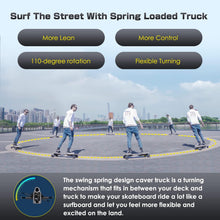 Load image into Gallery viewer, Electric Skateboards, Longboard Cruiser with Remote Control, 700W Dual Motor, Top Speed18 MPH12Miles Range 4 Speeds Adjustment, Electric Skateboards
