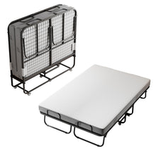 Load image into Gallery viewer, RAOGIE Deluxe Folding Bed with 5" Memory Mattress, 75"x54" Portable Bed for Adults, Roll Away Foldable Beds on Wheels for Guest,Hideaway,Save Space

