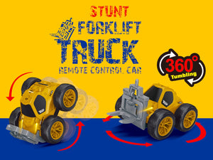 Stunt Forklift, Tumbling RC Bigfoot Truck, 2.4Ghz Radio Control Construction Vehicle, Off-Road Cute Car