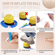 Load image into Gallery viewer, Leyndo 4 Pcs 26 Inch Yoga Exercise Ball Pilates Pregnancy Birthing Fitness Ball -(Nude)
