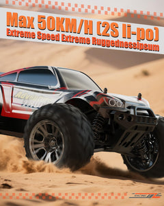 1/16 RC Car Off-Road All Terrain for Adults,Max 50kph Electric RTR Brushless RC Truck, High Speed Remote Control Car 4WD（5 Shells)