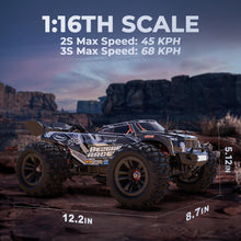 Load image into Gallery viewer, Fast RC Cars for Adults MAX 68KPH | 1/16 Scale Brushless RC Trucks 4x4 Offroad Waterproof | Hobby Grade High Speed Monster Truck
