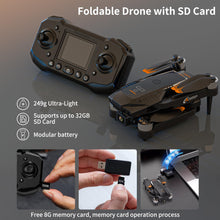 Load image into Gallery viewer, Drone with Camera for Adults, 1080P HD Drones with LCD Screen Controller with 8GB SD Card, Brushless Motors Quadcopter
