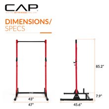 Load image into Gallery viewer, CAP Barbell Power Rack with Pull Up Bar &amp; Attachments - Red
