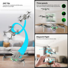 Load image into Gallery viewer, Drone With Camera for Adults-1080P FPV Quadcopter Drone with Hover Stable, Foldable Mini Drones With One Key Start, Waypoint Fly
