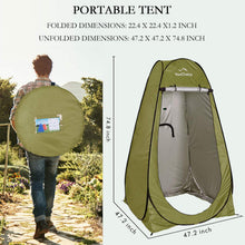 Load image into Gallery viewer, Your Choice Pop-Up Shower Tent, 47.2W"x74.8"H Changing Tent - Green
