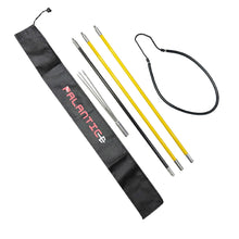 Load image into Gallery viewer, Scuba Choice Hybrid Hawaiian Sling 7-Foot Travel Spearfishing Pole Spear with 3-Prong Tip, Lightweight Fiber &amp; Carbon Build, Adjustable Length, Rubber Sling &amp; Carry Bag, Yellow
