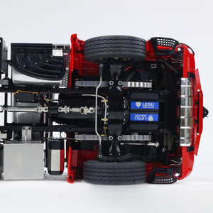 1/14 RC Tractor Truck for 3363 1851 Heavy Metal Chassis 3-Speed Transmission Lock Differential Front Hook Equipment Rack Light Sound