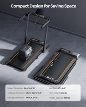 Load image into Gallery viewer, Acezoe Foldable Treadmill with 10% Incline and Handle Bar - Dark Orange
