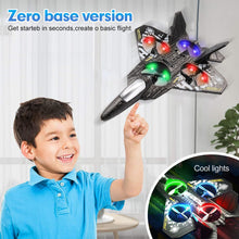Load image into Gallery viewer, RC Plane Drone Helicopter Quadcopter, RTF 2.4GHz 6-axis Gyro Remote Control Airplane RC Jet Fighter with 3D Flip (Grey)
