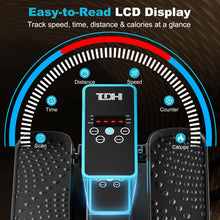 Load image into Gallery viewer, TDH Under Desk Elliptical Machine,Electric Leg Exerciser as Seen on Tv for Seniors Adults,Portable Quiet Pedal Exerciser While Sitting with 12 Adjustable Speed Auto&amp;HR Mode for Home Office (Blue-PRO)
