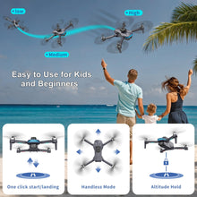 Load image into Gallery viewer, Remote Control FPV Drone with 1080P Camera for Kids and Adults Beginners, Foldable Quadcopter with Carrying Case, Adjustable Len, Gestures Selfie
