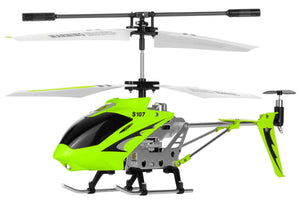 S107G 3 Channel RC Radio Remote Control Helicopter with Gyro - Green