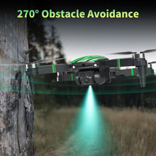 Load image into Gallery viewer, Drone with Camera 4K for Adults, 270° Obstacle Avoidance, Brushless Motor Drones Foldable RC Quadcopter with Optical Flow Positioning (Green)
