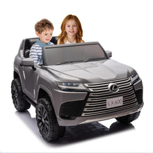 Load image into Gallery viewer, 24V 2 Seater Ride on Car, Licensed Lexus LX600 Electric Car with Remote Control, 20&quot; Width Seat, LED Lights, Key Start (Grey)
