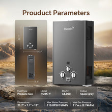 Load image into Gallery viewer, Ranein 12L Propane Tankless Water Heater, 3.18 GPM, 68,000 BTU, Outdoor
