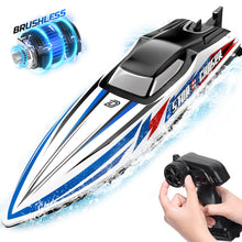 Load image into Gallery viewer, Fast Brushless RC Boat, 30+ mph 3S Remote Control Racing Boats with Metal Servo &amp; LED Light, Capsize Recovery,2.4Ghz Speed Boat
