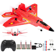 Load image into Gallery viewer, 3 Rechargeable Batteries, RC Jet Glider Toy Gift for Kids Boys Girls 8-16 Year Old (Red)
