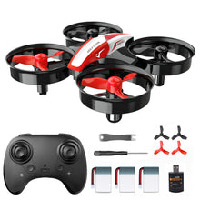 Load image into Gallery viewer, Holy Stone Mini Drone for Kids and Beginners RC Nano Quadcopter Indoor Small Helicopter Plane with Auto Hovering, 3D Flips, Headless Mode and 3 Batteries, Great Gift Toy for Boys and Girls, HS210 Red
