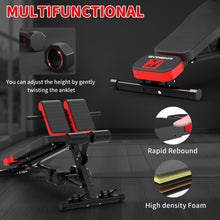 Load image into Gallery viewer, K KiNGKANG Adjustable Weight Bench,Roman Chair Load 500 LBS Workout Bench for Home Gym Workout Fitness Equipment Adjusts to Decline or Flat Bench
