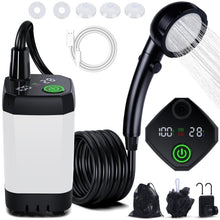 Load image into Gallery viewer, Portable Shower for Camping, [Long-Lasting] Spopal 6000mAh Rechargeable(WH)
