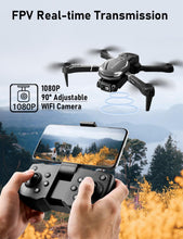 Load image into Gallery viewer, Cool Mini Drone with Camera for Kids Adults Beginners, 1080P FPV Camera Remote Control Drone for Kids with 3 Batteries, One-Click Take Off/Landing
