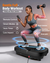 Load image into Gallery viewer, Vibration Plate Exercise Machine for Weight Loss and Lymphatic Drainage - 330lb Vibrating Platform for Home Gym Workout, Full Body Shaker Pilates Equipment with 2 Bands for Women and Men - Matte Black
