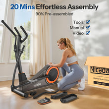 Load image into Gallery viewer, Niceday Elliptical Exercise Machine - 16IN Stride Orange
