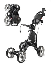 Load image into Gallery viewer, Caddytek Explorer V8 Golf Push Cart - Superlite 4 Wheel Aluminum Foldable Cart with Adjustable Front Wheel Width, Foot Brake, Cooler Basket, Umbrella Holder, Drink Holder, Scorecard Console
