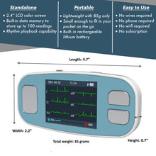 Load image into Gallery viewer, EMAY 6L Portable ECG Monitor | Record ECG and Heart Rate in 6 Channels -Blue
