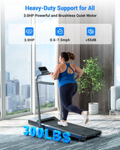 Load image into Gallery viewer, Superun Walking Pad Treadmill with Handle Bar - Classic Black
