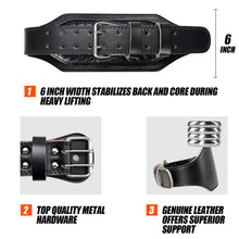 Load image into Gallery viewer, Genuine Leather Weight Lifting Belt
