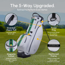 Load image into Gallery viewer, 5-Way Linkslite Waterproof Lightweight Golf Stand Bag (Verdant Mist)
