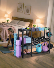 Load image into Gallery viewer, FHXZH 3-Tier Dumbbell Rack Stand Only - Adjustable Weight Rack for Home Gym -(Black)
