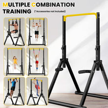 Load image into Gallery viewer, DOBESTS Power Tower Pull Up Bar - Black Style 4 - Yellow Bar
