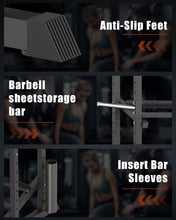 Load image into Gallery viewer, Logicexplore Dumbbell Rack, Heavy Duty Weight Storage Rack with Adjustable Width, Non-Slip &amp; Floor-Friendly, Home Gym Organizer for Strength Training Equipment (Black with Barbell Pole)

