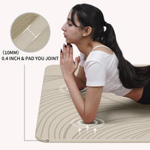 Load image into Gallery viewer, PAIDU Large Yoga Mat-72’x36’x0.4’ Extra Width ＆ Thick,Comfortable,Non-Slip Exercise Mat-Works Great on All Floor for Stretching,Yoga Studio,Gym or Home Workouts (Beige)
