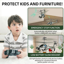 Load image into Gallery viewer, Remote Control Military Flying Helicopter Toy, 2.4GHz, 3.5 Channels Helicopter with Gyro &amp; LED Light, Altitude Hold (Green)
