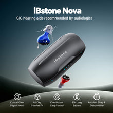 Load image into Gallery viewer, iBstone Nova Hearing Aids for Seniors Adults: Superior Sound Quality - Smart Noise Cancelling - No Feedback - 1.5Hrs Charging for 100Hrs Working - Come with Anti-Lost Lanyard - Over-the-Counter
